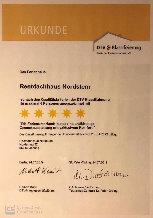 Vila Reetdachhaus Nordstern Garding Exteriér fotografie